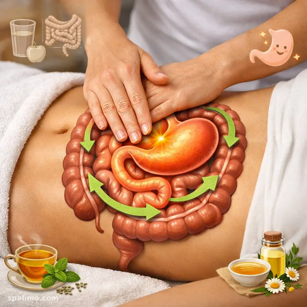 ماساژ شکمی برای بهبود مشکلات گوارشی